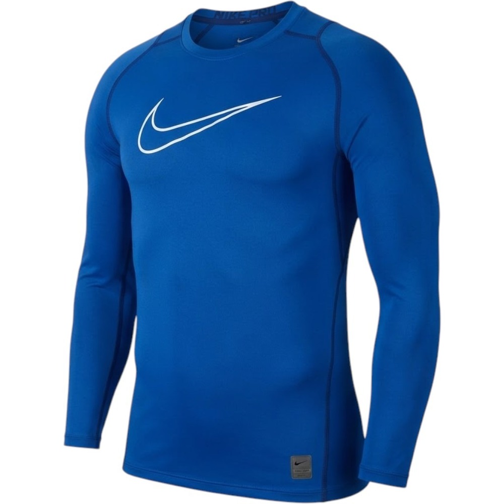 Nike Pro Dri-FIT Boys XL Blue Long Sleeve Compression Shirt 739405-480